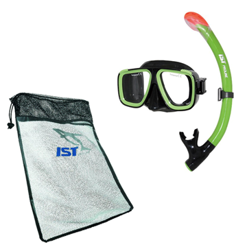 Picture of MASK AND SNORKEL COMBO SET ﻿- BLACK / ARMY GREEN