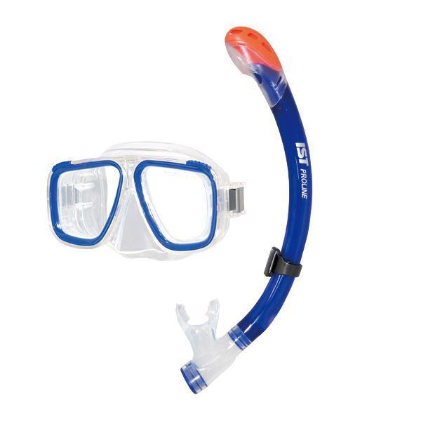 Picture of MASK AND SNORKEL COMBO SET ﻿- Clear/Blue