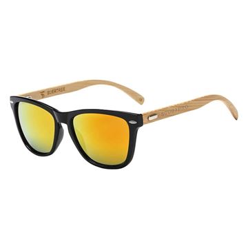 Picture of BAMBOO SUNGLASSES - BLACK/YELLOW