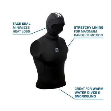 Picture of EVERFLEX YULEX® DIVE HOODED VEST, 2MM